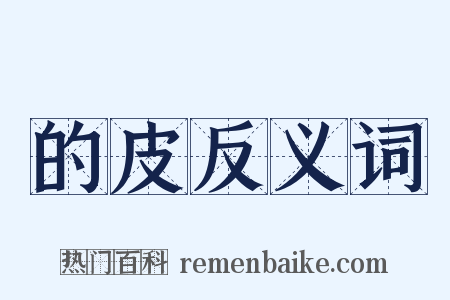 的皮反义词是什么意思的图片